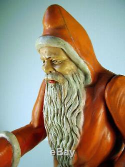 Extremely RARE French c1880 Santa Claus celluloid lrg 14 inches figure A++++