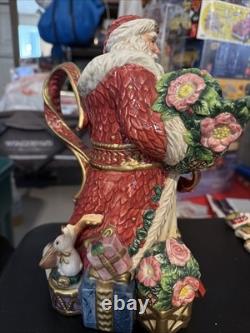 FITZ & FLOYD 12 ENCHANTED HOLIDAY SANTA CLAUS FIGURINE CHRISTMAS Pitcher