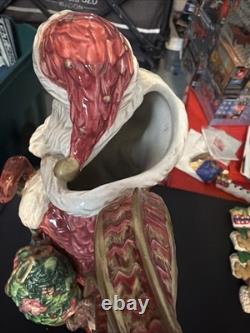 FITZ & FLOYD 12 ENCHANTED HOLIDAY SANTA CLAUS FIGURINE CHRISTMAS Pitcher