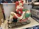 Free Shipping Empire Santa Claus In Sleigh Sled Blow Mold 1970 Large Lawn Deco
