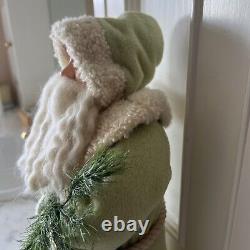 FRONTGATE classic 18 Father Christmas Santa Standing figure green white robe