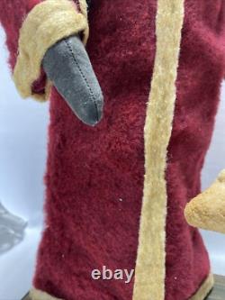Fab! FOLK ART SANTA CLAUS BELSNICKLE PULL TOY w Fab! FACE 23 SHEEP