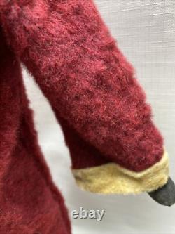 Fab! FOLK ART SANTA CLAUS BELSNICKLE PULL TOY w Fab! FACE 23 SHEEP