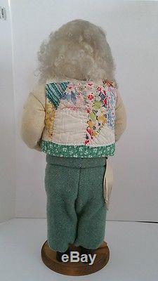 Father Christmas Doll Santa Claus OOAK Linda Randall Merrytymes Antique Quilts