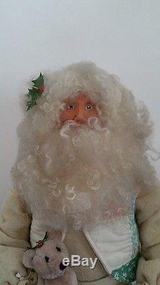 Father Christmas Doll Santa Claus OOAK Linda Randall Merrytymes Antique Quilts