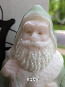 Fenton Santa Santa Claus Figure 1990s Handpainted Art Glass with box