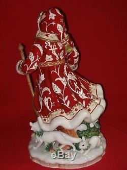 Fitz and Floyd TOWN & COUNTRY Santa Claus Figurine Figure Statue Christmas BIG