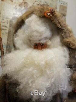Folk Art Primitve Frontier Santa Claus Spirit Doll Figure 26 by Judi Craver 99
