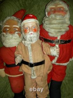 Freundlich composition, 18 tall, antique jointed SANTA CLAUS doll figure 1929