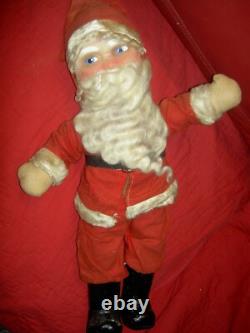 Freundlich composition, 18 tall, antique jointed SANTA CLAUS doll figure 1929