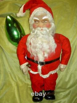 Freundlich composition, 18 tall, antique jointed SANTA CLAUS doll figure 1929