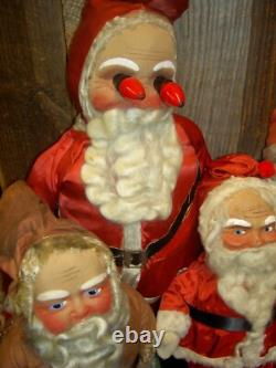 Freundlich composition, 18 tall, antique jointed SANTA CLAUS doll figure 1929