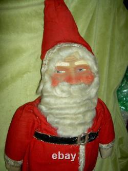 Freundlich composition, 18 tall, antique jointed SANTA CLAUS doll figure 1929