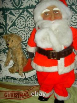 Freundlich composition, 18 tall, antique jointed SANTA CLAUS doll figure 1929