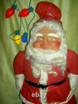 Freundlich composition, 18 tall, antique jointed SANTA CLAUS doll figure 1929