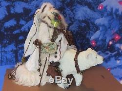 Frontgate Collection Christmas Santa Claus Riding A Polar Bear Belsnickle