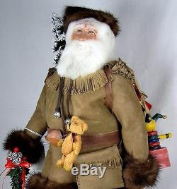 Frontier Santa Claus Doll Figure 19 by Brenda Goin Morris 2000 OOAK incl book