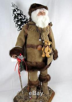 Frontier Santa Claus Doll Figure 19 by Brenda Goin Morris 2000 OOAK incl book