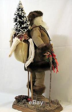 Frontier Santa Claus Doll Figure 19 by Brenda Goin Morris 2000 OOAK incl book