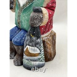 G. DeBrekht Old World Santa Claus Wood Figure 7 Tall Signed Numbered 264/300