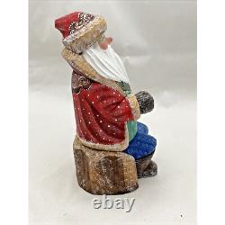 G. DeBrekht Old World Santa Claus Wood Figure 7 Tall Signed Numbered 264/300