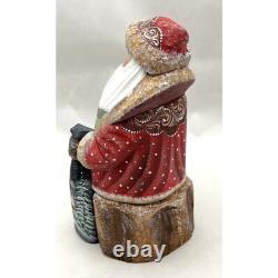G. DeBrekht Old World Santa Claus Wood Figure 7 Tall Signed Numbered 264/300