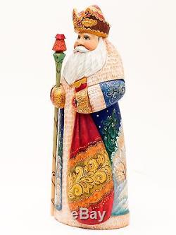G. DeBrekht Santa Claus Merry Moose Limited Edition Hand Painted Wooden Figure