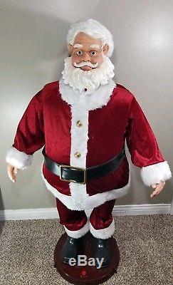 GEMMY Christmas 4' Animated Dancing Singing Santa Claus Plays 4 Holiday Songs