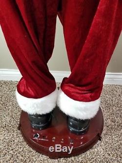 GEMMY Christmas 4' Animated Dancing Singing Santa Claus Plays 4 Holiday Songs