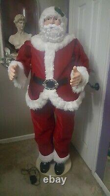 GEMMY Life Size 50 Christmas Animated Singing Dancing Santa Claus Working