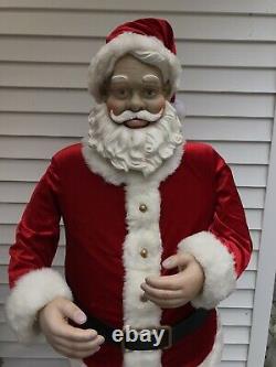 GEMMY Life Size 5ft Christmas Animated Singing Santa Claus withMic-Partially Works