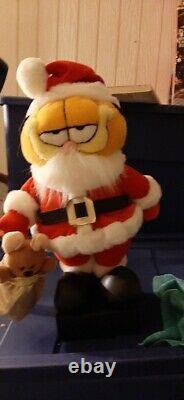 Garfield Animated Santa Claus Spencer Gifts, Vintage, Mint Figures, Nrfb