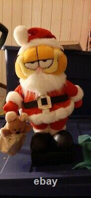 Garfield Animated Santa Claus Spencer Gifts, Vintage, Mint Figures, Nrfb