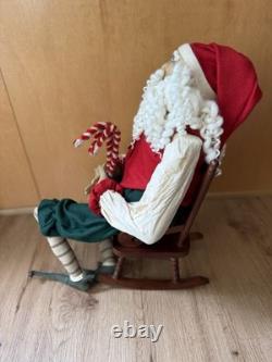 Gathered Traditions Joe Spencer Candy Cane Santa Claus Christmas Figure 13
