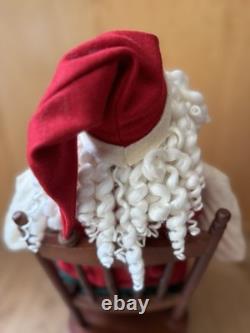 Gathered Traditions Joe Spencer Candy Cane Santa Claus Christmas Figure 13