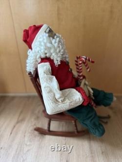 Gathered Traditions Joe Spencer Candy Cane Santa Claus Christmas Figure 13