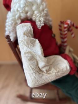 Gathered Traditions Joe Spencer Candy Cane Santa Claus Christmas Figure 13