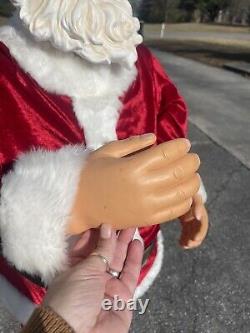 Gemmy 5ft Life Size Santa Claus Animated Singing Christmas Collapsible -Read