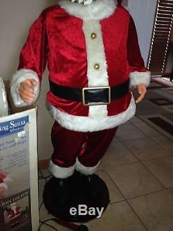 Gemmy Animated Life Size Talking Dancing 5' Santa Claus Complete Microphone Box