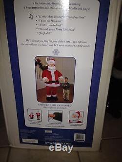 Gemmy Animated Life Size Talking Dancing 5' Santa Claus Complete Microphone Box