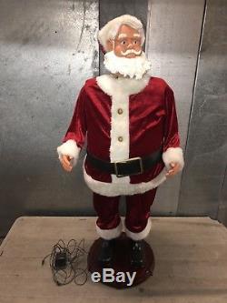 Gemmy Animated Singing Dancing Santa Claus Christmas Holiday 4FT USED NICE SEE