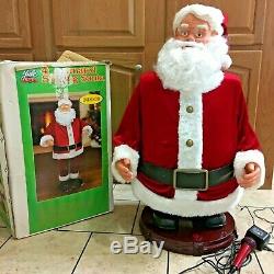Gemmy Animated Singing Dancing Santa Claus Christmas Holiday 4FT Works