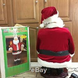 Gemmy Animated Singing Dancing Santa Claus Christmas Holiday 4ft Works