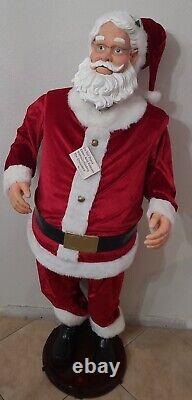 Gemmy Animated Singing Santa Claus Figure Christmas 5' Tall Talks Vintage Read