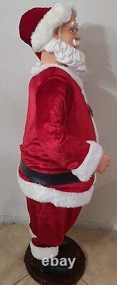 Gemmy Animated Singing Santa Claus Figure Christmas 5' Tall Talks Vintage Read