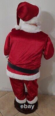 Gemmy Animated Singing Santa Claus Figure Christmas 5' Tall Talks Vintage Read