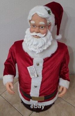 Gemmy Animated Singing Santa Claus Figure Christmas 5' Tall Talks Vintage Read