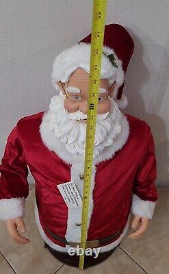 Gemmy Animated Singing Santa Claus Figure Christmas 5' Tall Talks Vintage Read