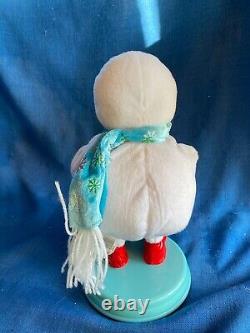 Gemmy Animated Snowflake Spinning Snowman Heat Snow Miser Blue Mini WORKS GREAT