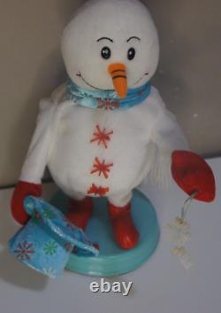 Gemmy Animated Snowflake Spinning Snowman Snow Miser Blue TESTED WORKS READ